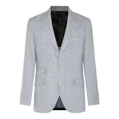 Brunello Cucinelli Checked Buttoned Blazer