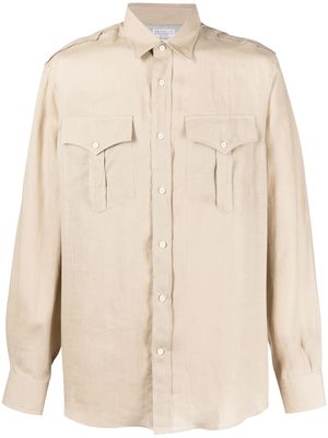 Brunello Cucinelli chest flap-pockets shirt - Neutrals