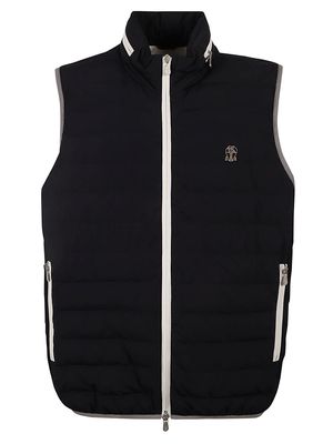 Brunello Cucinelli Chest Logo Sleeveless Padded Vest