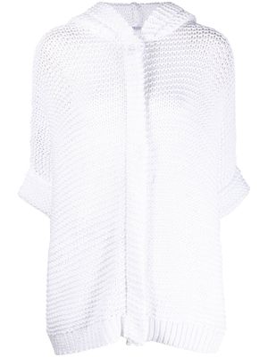 Brunello Cucinelli chunky-knit hooded top - White