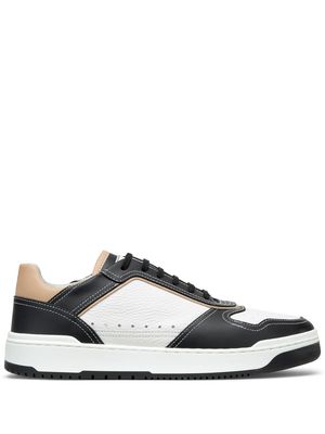 Brunello Cucinelli colour-block panelled leather sneakers - White