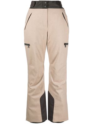 Brunello Cucinelli colour-block wool track pants - Neutrals