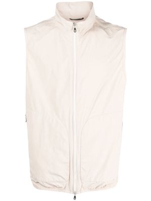 Brunello Cucinelli contrast-sleeve lightweight jacket - Neutrals