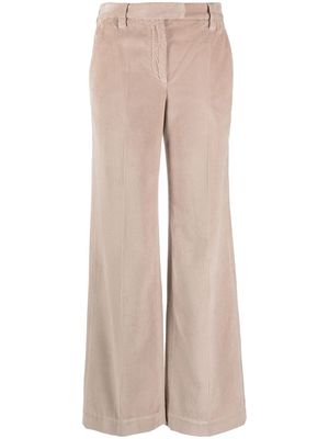 Brunello Cucinelli corduroy flared trousers - Neutrals