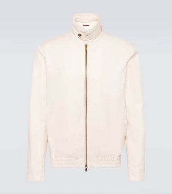 Brunello Cucinelli Cotton-blend gabardine blouson jacket