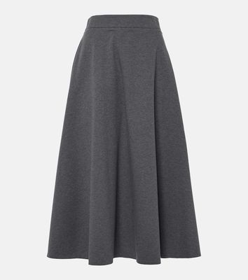 Brunello Cucinelli Cotton Blend Midi Skirt