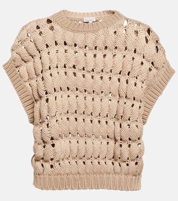Brunello Cucinelli Cotton-blend sweater vest