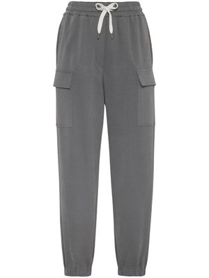 Brunello Cucinelli cotton cargo-pocket jogging trousers - Grey