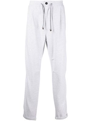 Brunello Cucinelli cotton drawstring track-pants - Grey