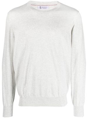 Brunello Cucinelli cotton knitted jumper - White