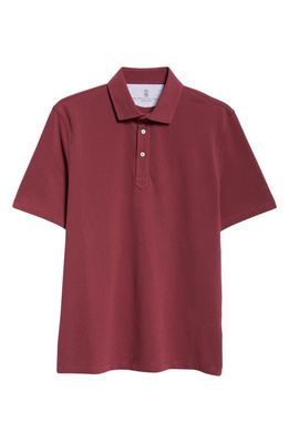 Brunello Cucinelli Cotton Piqué Polo in C9711 Red