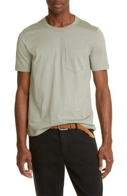 Brunello Cucinelli Cotton Pocket T-Shirt in C9676 Sage Green
