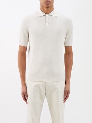 Brunello Cucinelli - Cotton Polo Shirt - Mens - Cream