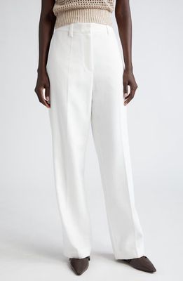 Brunello Cucinelli Cotton Twill Straight Leg Pants in C4171 Off White