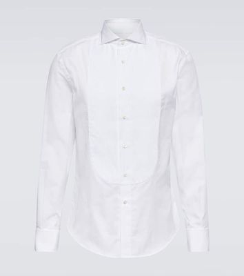 Brunello Cucinelli Cotton twill tuxedo shirt
