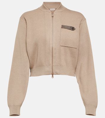 Brunello Cucinelli Cotton zip-up sweater