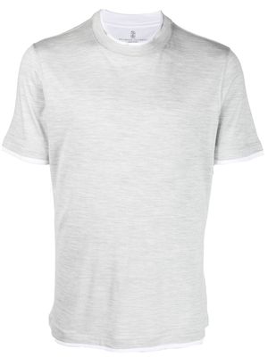 Brunello Cucinelli crew neck short-sleeved T-shirt - Grey