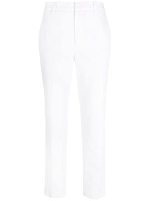Brunello Cucinelli cropped-leg cotton trousers - White