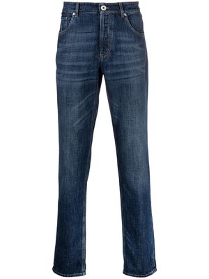 BRUNELLO CUCINELLI dark-wash straight-leg jeans - Blue
