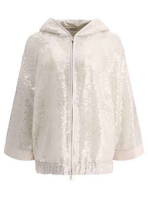 Brunello Cucinelli Dazzling Embroidery Hooded Sweater