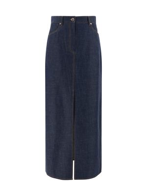 Brunello Cucinelli Denim Long Skirt