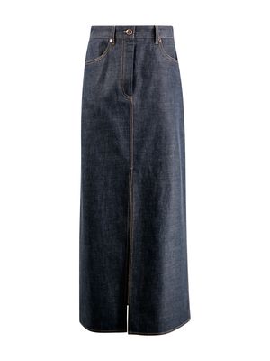 Brunello Cucinelli Denim Maxi Skirt