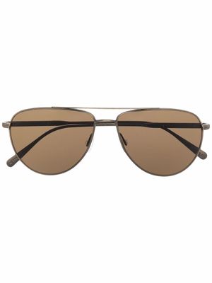 Brunello Cucinelli Disoriano pilot-frame sunglasses - Brown