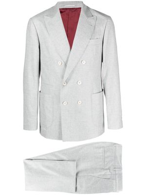 Brunello Cucinelli double-breasted flannel suit - Grey