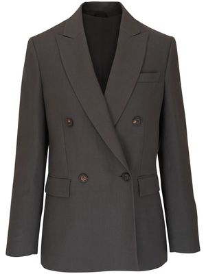 Brunello Cucinelli double-breasted peak-lapel blazer - Grey