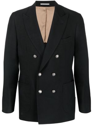Brunello Cucinelli double-breasted tailored blazer - Black