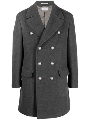 Brunello Cucinelli double-breasted tailored coat - Grey