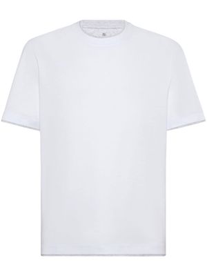 Brunello Cucinelli double-layer cotton T-shirt - White