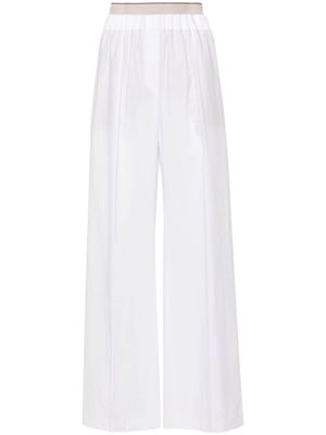 Brunello Cucinelli double-waist cotton trousers - Neutrals