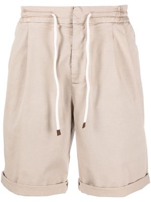 Brunello Cucinelli drawstring-fastening cotton shorts - Neutrals