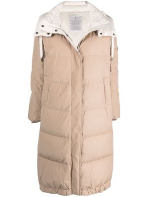 Brunello Cucinelli drawstring hood padded coat - Neutrals