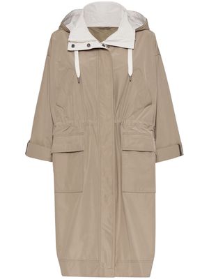 Brunello Cucinelli drawstring-hood parka - Neutrals