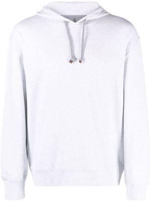 Brunello Cucinelli drawstring long-sleeve hoodie - Grey