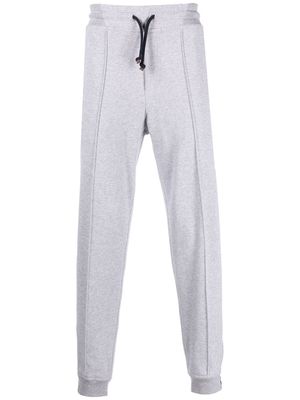 Brunello Cucinelli drawstring-waist cotton track pants - Grey
