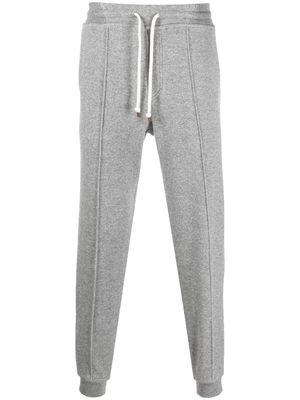 Brunello Cucinelli drawstring-waist four-pocket track pants - Grey