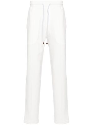 Brunello Cucinelli drawstring-waist jersey track pants - White