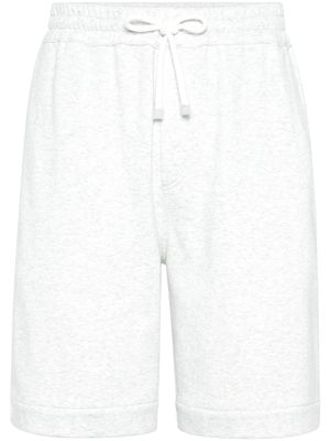 Brunello Cucinelli drawstring-waist jersey track shorts - Grey