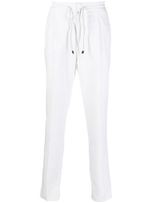 Brunello Cucinelli drawstring-waist straight-leg trousers - White