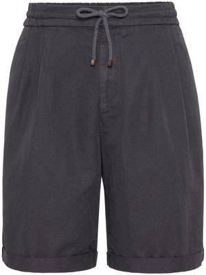 Brunello Cucinelli drawstring-waistband knee-length shorts - Black