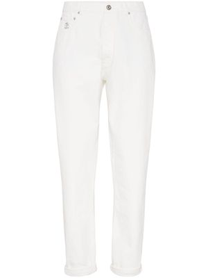 Brunello Cucinelli DYED DENIM PANTS - White