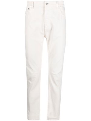 Brunello Cucinelli dyed denim trousers - White