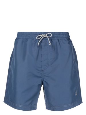 Brunello Cucinelli elasticated drawstring swim shorts - Blue
