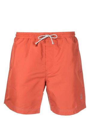Brunello Cucinelli elasticated drawstring swim shorts - Orange