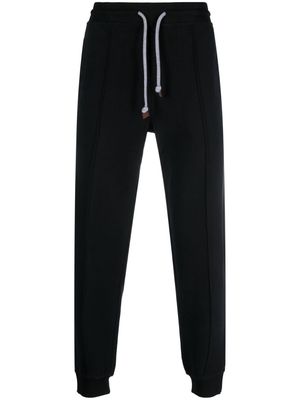 Brunello Cucinelli elasticated drawstring-waist cotton trousers - Black