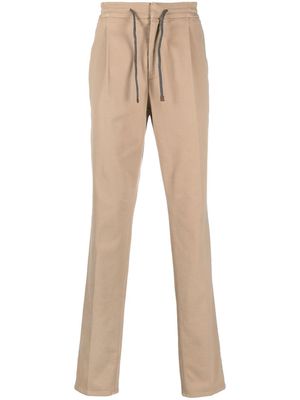 Brunello Cucinelli elasticated-waist straight-leg trousers - Neutrals
