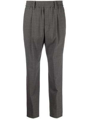 Brunello Cucinelli elasticated-waist tailored trousers - Grey